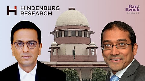 CJI DY Chandrachud and Advocate Somasekhar Sundaresan, with Supreme Court
