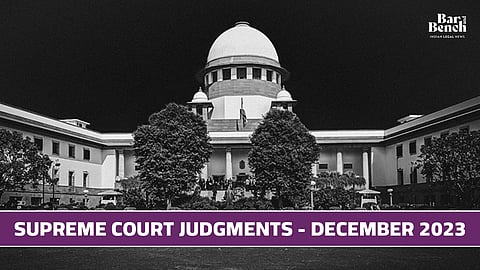 Supreme Court judgments - December 2023