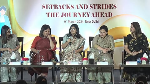 From L-R: Senior Advocate Swarupama Chaturvedi, Justice Rekha Palli, Vanita Bhargava, Justice Tara V Ganju and Payal Khanna