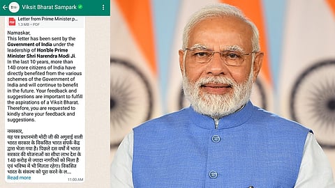 Viksit Bharat Sampark WhatsApp message, PM Modi