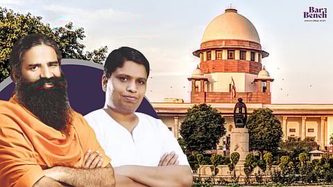 Baba Ramdev (L), Acharya Balkrishna (R), Supreme Court