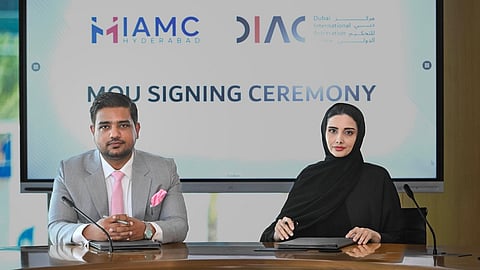 Tariq Khan, Registrar of IAMC and Jehad Kazim, Executive Director of DIAC
