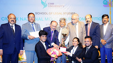 Winning team from KLE Society's Law College 