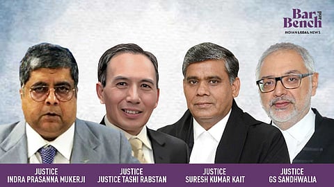 Justice Indra Prasanna Mukerji, Justice Tashi Rabstan, Justice Suresh Kumar Kait
Justice GS Sandhwalia