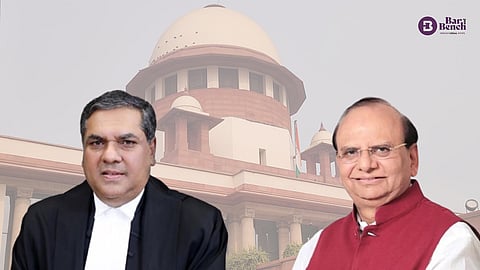 CJI Sanjiv Khanna (L), Delhi LG VK Saxena (R), Supreme Court