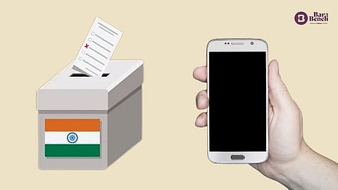 Mobile phone and election booth