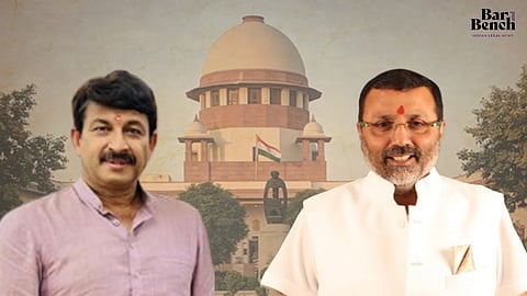 Manoj Tiwari (L), Nishikant Dubey (R), Supreme Court