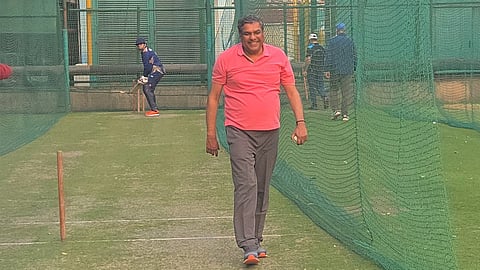 CJI Sanjiv Khanna after a practice session at Arun Jaitely Stadium on Feb 22