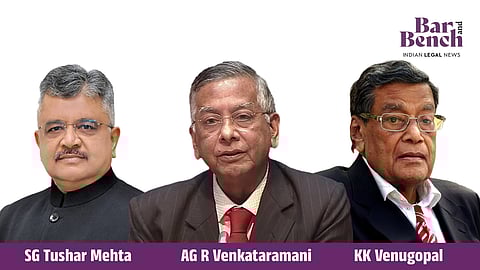 SG Tushar Mehta AG R Venkataramani, and KK Venugopal