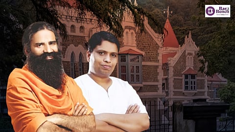 Ramdev and Balkrishna with Uttarakhand High Court