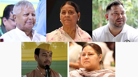 Lalu Yadav, Rabri Devi, Tejashwi Yadav, Tej Pratap Yadav and Misa Bharti