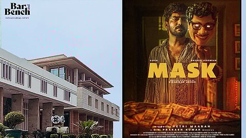 Delhi High Court with Tamil film mask