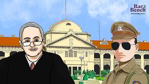 Judge and Policeman with Allahabad High Court