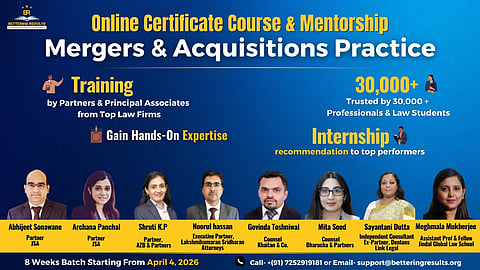 Certificate course on Mergers & Acquisitions practice by Bettering Results: Taught by leading M&A lawyers!