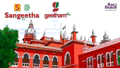 Sangeetha Veg restaurant and Geetham restaurant