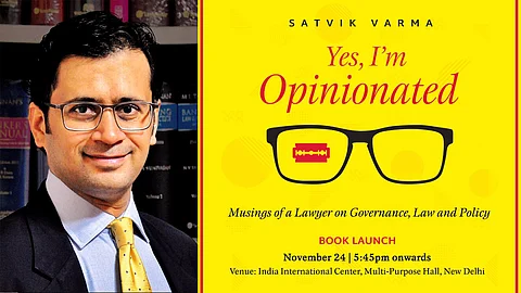 Lawyer Satvik Varma launches his book Yes, I’m Opinionated in Delhi