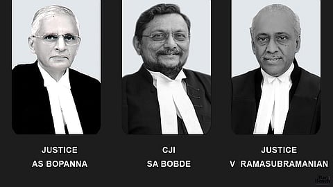 Justice AS Bopanna, CJI Bobde and Justice V Ramasubramanian