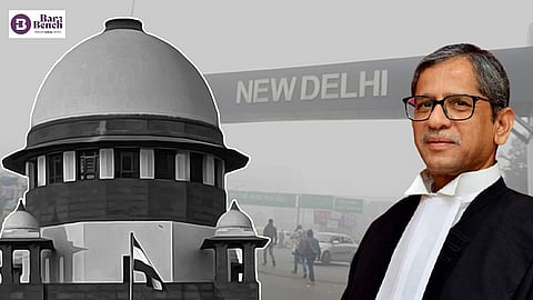 दिल्ली प्रदूषण: स्थिति बेहद गंभीर, हम घर में भी मास्क पहनने को मजबूर: CJI एनवी रमना