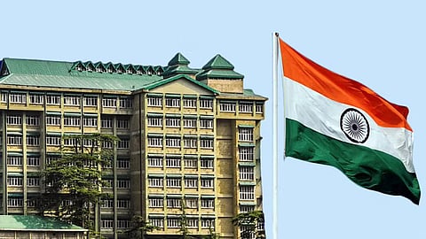 Himachal Pradesh High court with National Flag