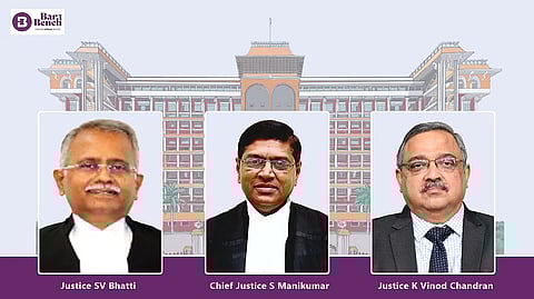 Chief Justice S Manikumar, Justice SV Bhatti and Justice K Vinod Chandran , Kerala HC