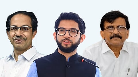Uddhav Thackeray, Aaditya Thackeray and Sanjay Raut