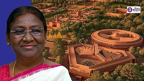 President Droupadi Murmu and new Parliament Building