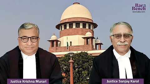 Justices Krishna Murari and Sanjay Karol with Supreme Court
