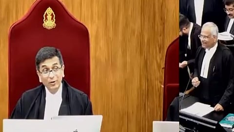 CJI DY Chandrachud and Odisha Advocate General Pitambar Acharya