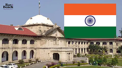 National flag with Allahabad High Court