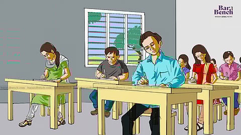 Students giving an Exam