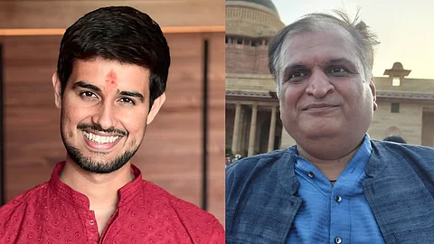 Dhruv Rathee (L), Suresh Nakhua (R)