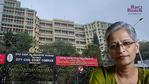 Gauri Lankesh with Bengaluru Sessions Court