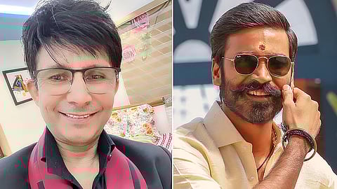 Kamal R Khan (left) and Dhanush