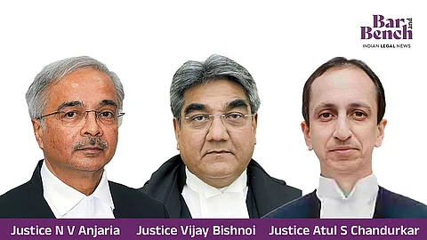 Justice N V Anjaria, Justice Vijay Bishnoi, Justice Atul S Chandurkar