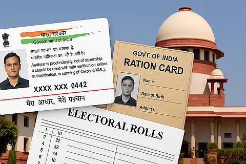 आधार, राशन कार्ड मतदाता पात्रता का वैध प्रमाण नहीं: बिहार मतदाता सूची मामले में चुनाव आयोग ने सुप्रीम कोर्ट से कहा