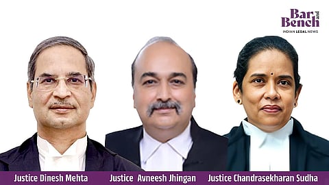 Justice Dinesh Mehta, Justice Avneesh Jhingan and Justice CS Sudha