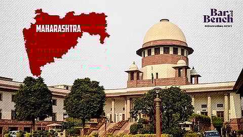 Supreme Court with Maharashtra Map