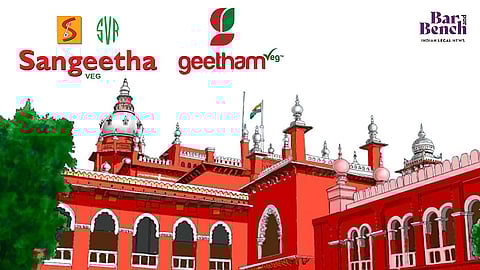 Sangeetha Veg restaurant and Geetham restaurant