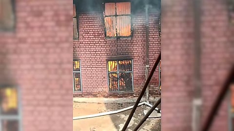 Fire in Gurugram Court