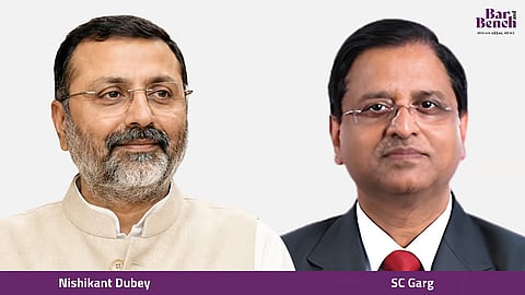 Nishikant Dubey and former Finance Secretary SC Garg