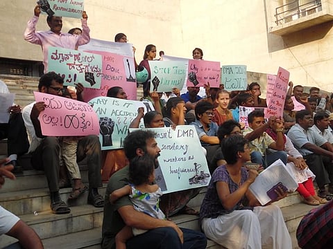 Manual Scavenging, protest