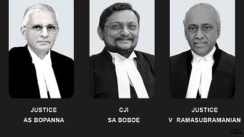 Justice AS Bopanna, CJI Bobde and Justice V Ramasubramanian