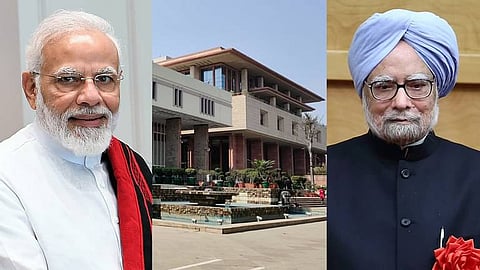 M Modi and Manmohan Singh with Delhi HC