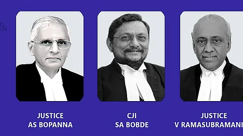 CJI Bobde, Justices AS Bopanna and V Ramasubramanian