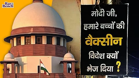 Modi vaccine posters and Supreme court