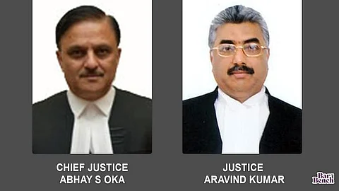 Chief Justice Abhay S Oka and Justice Aravind Kumar