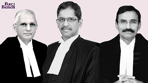 CJI NV Ramana, Justices L Nagweswara and AS Bopanna