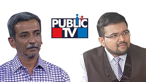 Public TV Editor H R Ranganath and Anchor Arun Badiger