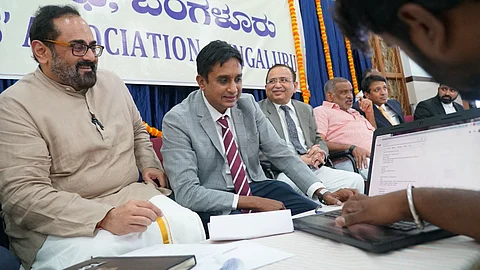Union Minister of State for Electronics and IT Rajeev Chandrasekhar launches E-grievance portal