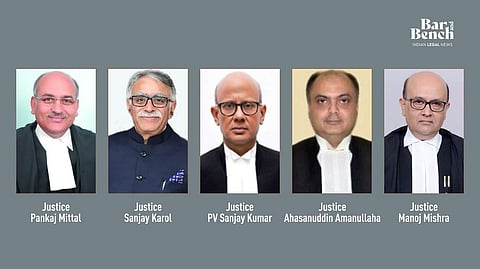 ಐವರು ನ್ಯಾಯಮೂರ್ತಿಗಳನ್ನು ಸುಪ್ರೀಂ ಕೋರ್ಟ್ಗೆ ಶಿಫಾರಸ್ಸು ಮಾಡಿದ ಕೊಲಿಜಿಯಂ